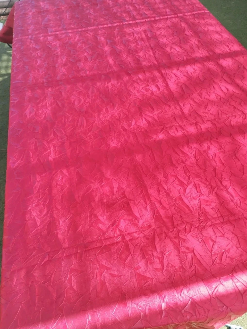 Rode lappendoek met gerimpeld effect, 252*150cm – photo 2
